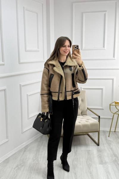 Garnili Kürk Mont Bej